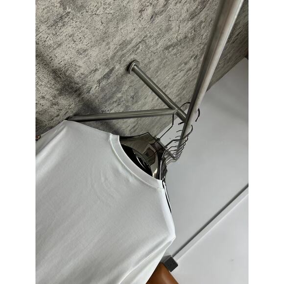 Moncler men's and women's crew neck white short sleeve T-shirt - Picture 9 of 9